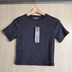 Disturbia Igneous Crinkle Crop Top